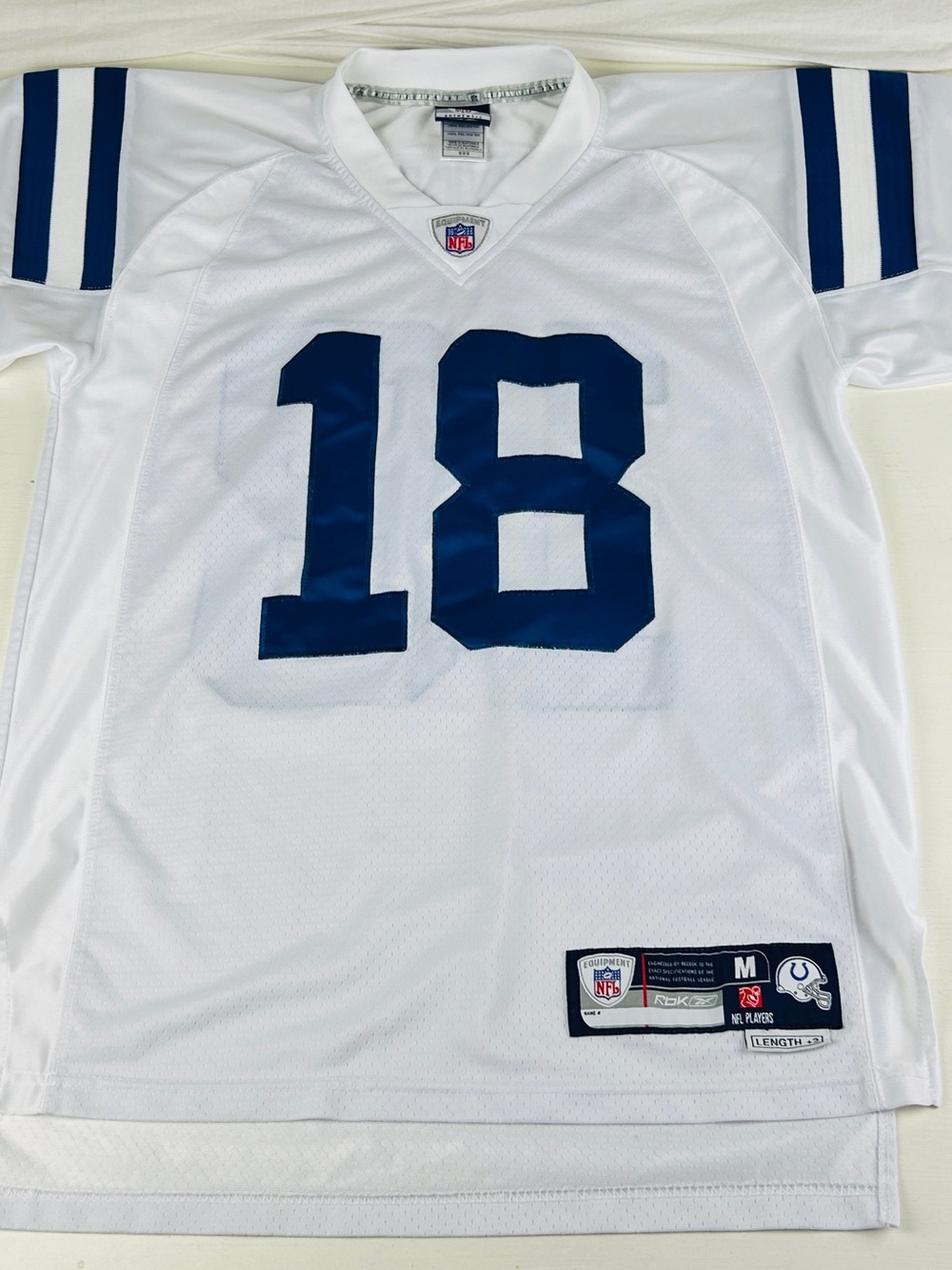 Peyton Manning Indianapolis Colts Reebok Stitched NFL 2000’s Jersey Sz Medium +2